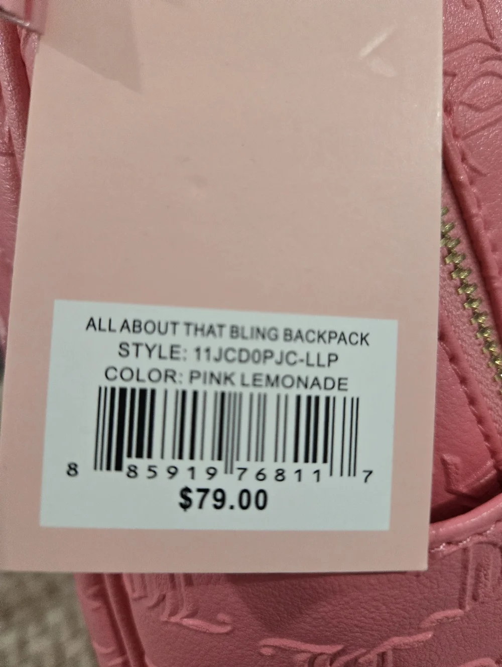 Juicy Couture Pink Lemonade Mini Backpack & Coin Purse Trendy Y2K Bag